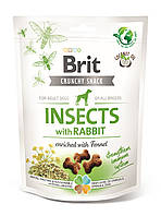 Ласощі Brit Care Кранчі Крекер Інсектс віз Реббіт для собак для імунітету комахи та кролик фенхель 200г