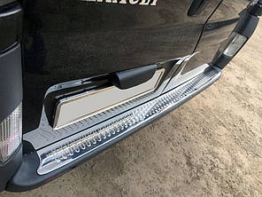 Накладки на задній бампер OMSA  нерж для Opel Vivaro 2001-2015 рр, фото 2
