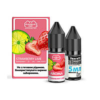 Набор для самозамеса солевой Flavorlab Disposable Puff 10 мл, 0-50 мг Strawberry Lime (Клубника-лайм)-ЛBP