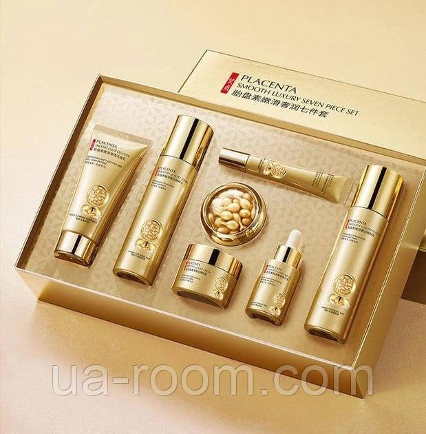 Набор для ухода за лицом ZOZU Placenta Smooth Luxury Seven Piece Set, 7 ед.(Без слюди)