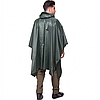Плащ від дощу чоловічий пончо дощовик багаторазовий з капюшоном Темно-зелений, фото 2