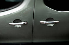 Накладки на ручки 4 шт  нерж Carmos - Турецька сталь для Peugeot Partner Tepee 2008-2018рр