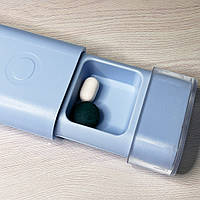 Таблетница, Органайзер для таблеток, БАДов пластиковый на 1 день MVM PC-13 BLUE