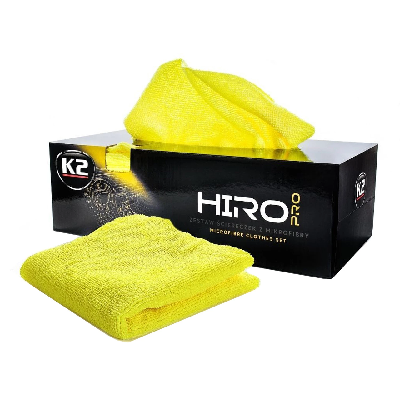 Набір серветок з мікрофібри для догляду за автомобілем HIRO Microfibre 30x30 см (30 шт.), фото 1