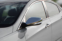 Накладки на дзеркала без повторювача 2 шт.  нерж. для Hyundai Elantra 2011-2015 рр