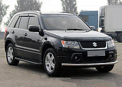 Бокові пороги Allmond Black 2 шт.  алюміній для Suzuki Grand Vitara 2005-2017 рр