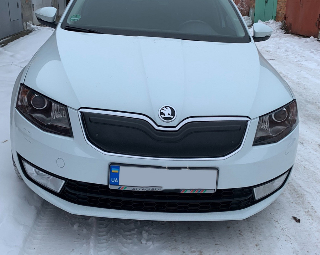 Зимова накладка на решітку 2013-2017 матова для Skoda Octavia III A7 рр