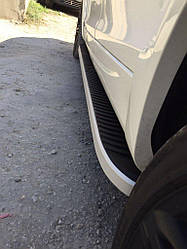 Бокові пороги Tayga 2 шт.  алюміній для Volkswagen Touareg 2002-2010 рр