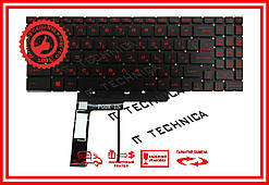 Клавіатура MSI GL66 GL76 GF66 GF76 MS-17L1 MS-17L1 MS-17L2 MS-17L3 MS-17L4 Черная с красной подсветкой RUUS