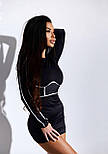 Коротке чорне плаття з біфлексу з контрастними вставками (р. S, M) 66035546Q, фото 2