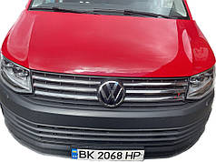 Накладки на решітку Хром 2015-2019 4 шт  нерж Carmos - Турецька сталь для Volkswagen T6 2015-2024  2019-2024 рр