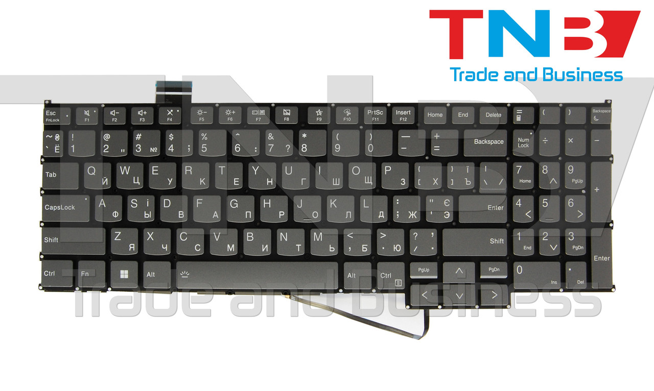 Клавіатура LENOVO 16 16P G2 G3 G4+ Xiaoxin Pro16 ARH7 PRO16ach Pro16 2021 СЕРАЯ з підсвічуванням RUUS