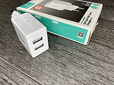 Мережевий зарядний пристрій Usams US-CC090 T24 2USB 2.1A, фото 4