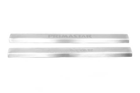 Пороги на карниз Laser-style 2 шт  сталь для Nissan Primastar 2002-2014рр, фото 2