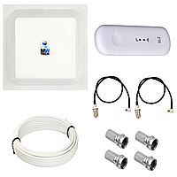Комплект 3G / 4G LTE модем WiFi роутер ZTE MF79U з панельною антеною RNet КВАДРАТ MIMO 2x17 дБі