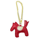 Шарм для сумки Конячка з натуральної шкіри 7668 Silver Taurus., фото 2