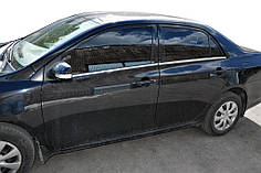 Зовнішня окантовка вікон 4 шт  нерж OmsaLine - Італійська нержавійка для Toyota Corolla 2007-2013 років