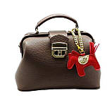 Шарм для сумки Конячка з натуральної шкіри 7668 Silver Taurus., фото 4