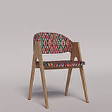 Стілець "Джим" з натурального дерева та дизайнерської тканини, фото 2