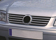 Накладки на решітку 8 шт  нерж для Volkswagen Bora 1998-2004 рр