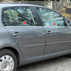 Зовнішня окантовка скла 4 шт  нерж OmsaLine - Італійська нержавійка для Volkswagen Golf 5