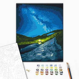 Набір для розпису по номерам 40*50см Кемпінг під зірками Roksolana Baran BS53751