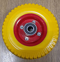 Колесо 2,50 -4 TL Ø215 безкамерне, під вісь d-20 мм жовте