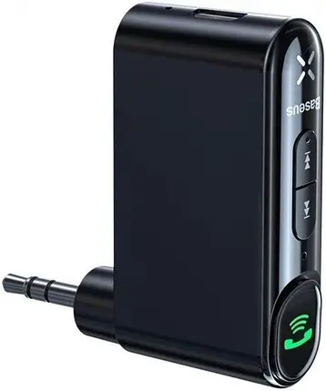 Bluetooth адаптер Baseus Qiyin AUX Car Bluetooth Receiver Black (WXQY-01), фото 1