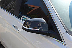 Накладки на дзеркала 2 шт  натуральний карбон для BMW X1 E-84 2009-2015рр