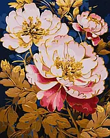 Картина по номерам Розовая симфония пион с красками металлик 40x50 Идейка (KHO3257)
