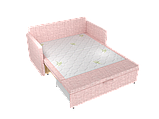 Диван розкладний прямий BNB МРІЯ. Спальне місце 140см. Рожевий / Морської зірки (Колір M25), фото 4