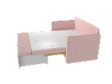 Диван розкладний прямий BNB МРІЯ. Спальне місце 140см. Рожевий / Морської зірки (Колір M25), фото 6