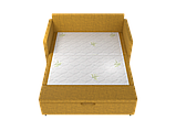 Диван розкладний прямий BNB МРІЯ. Спальне місце 140см. Жовтий / Гірчічний (Колір M41), фото 5