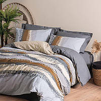 Комплект постільної білизни Cotton box Ранфорс Toprak Taron графіт Євро 200x220 см (1743-1199) (75009.005)