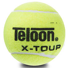 М'яч великий теніс TELOON X-TOUR T878P3-T606P3 1 шт. діам.6,7 см вага 58 г салатовий