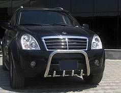 Кенгурятник QT006 нерж для SsangYong Rexton I 2001-2017 рр