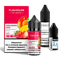 Набір для самозамісу сольовий Flavorlab PE 10000 30 мл, 0-50 мг Strawberry Razz (Полуниця абрикос манго)-ЛBР