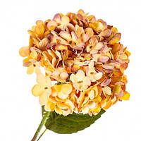 Цветок искусственный "Гортензия", оранжевый, 56 см