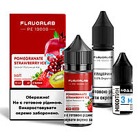 Набор для самозамеса солевой Flavorlab PE 10000 30 мл, 0-50 мг Pomegranate Strawberry Ice (Гранатово-клубн-ЛBР