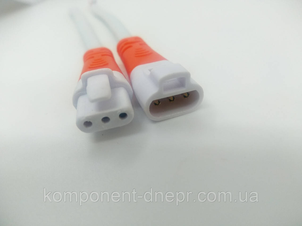 Комплект LED-конекторів 3pin штекер+гресдо з дротами, фото 1