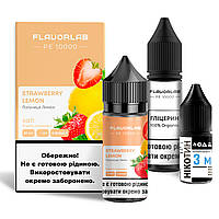 Набор для самозамеса солевой Flavorlab PE 10000 30 мл, 0-50 мг Strawberry Lemon (Клубника Лимон)-ЛBР