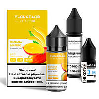 Набор для самозамеса солевой Flavorlab PE 10000 30 мл, 0-50 мг Banana Mango (Банан Манго)-ЛBР