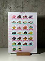 Табличка А4 кольорова з дерев'яною ніжкою