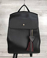Молодежный сумка-рюкзак WeLassie Сердце Черный (65-44604)