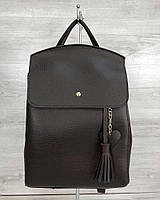 Молодежный сумка-рюкзак WeLassie Сердце Шоколадный (65-44605)
