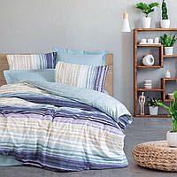 Комплект постільної білизни Cotton box Ранфорс Line Fonte mint Євро 200x220 см (1713-1262) (75020.003)