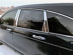 Молдинг дверних стійок 8 шт  нерж. для Honda CRV 2007-2011рр