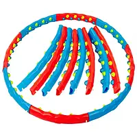 Обруч массажный Hula Hoop 8 секций, спортивный обруч для фитнес-тренировок и лечебной физкультуры