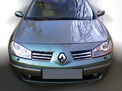 Накладки на решітку модель 2004-2006  6 шт  нерж Carmos - Турецька сталь для Renault Megane II рр