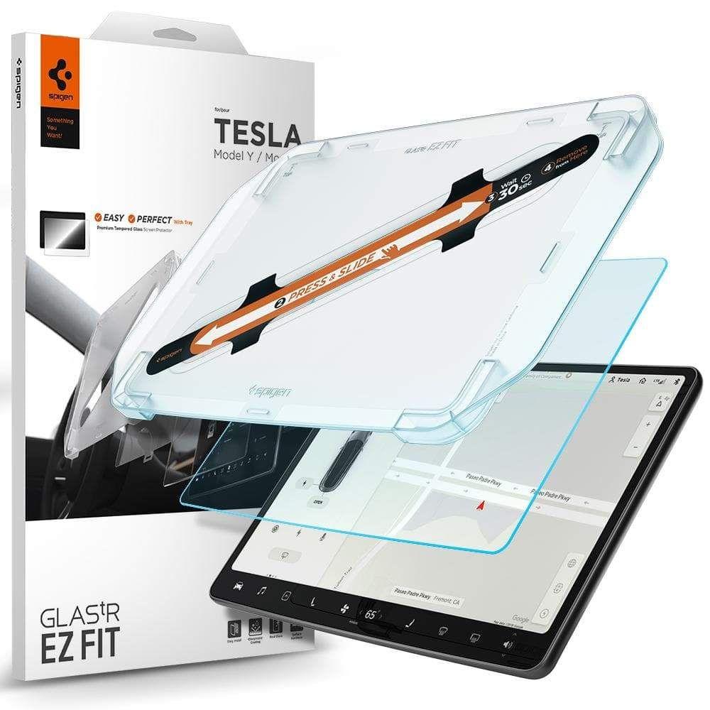 Захисне скло Spigen для TESLA Model Y / 3 — EZ FIT, GLAS.tR Anti-Glare (AGL01086)